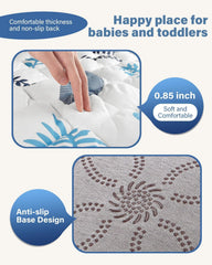 QUAFRET 47x47 inch baby play mat fits standard playpens