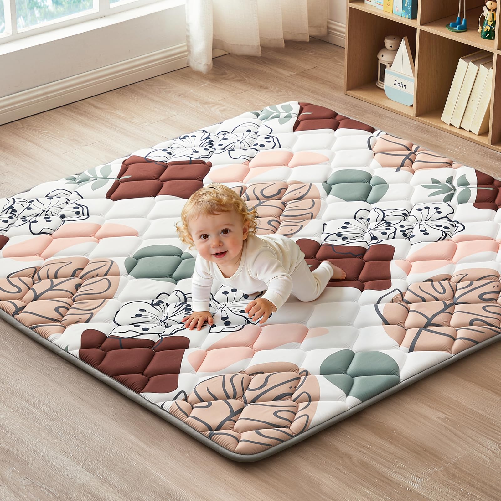 QUAFRET Baby Play Mat 71x59inch – spacious play area for babies