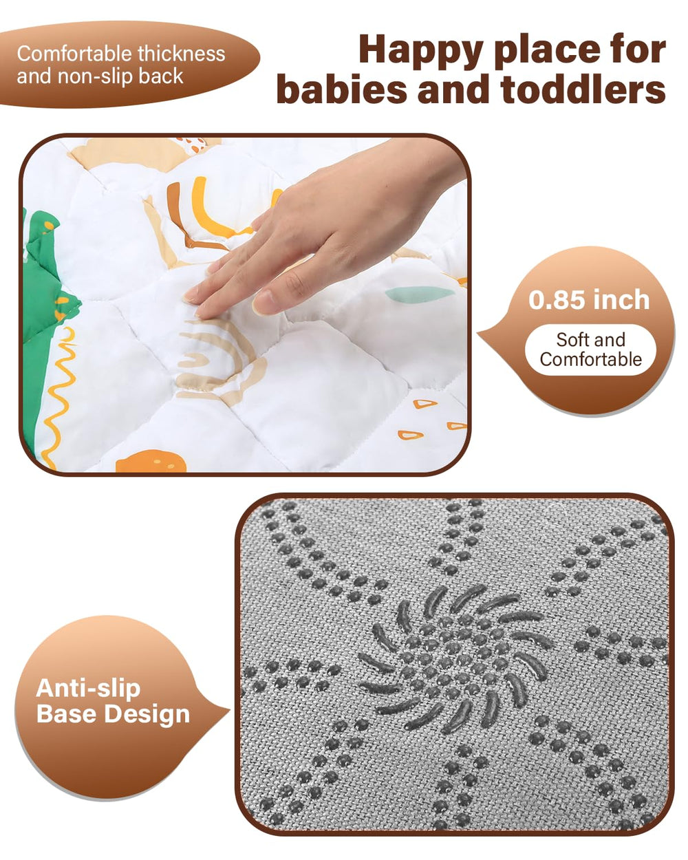 QUAFRET Baby Play Mat Animal Forest pattern to stylishly complement rooms