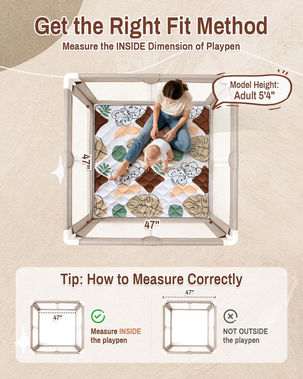 QUAFRET baby play mat foldable design demonstrates portability for on-the-go play.