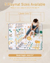 QUAFRET Baby Play Mat folded for easy portability and travel
