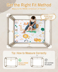 QUAFRET mat with non-slip base keeps babies steady on floors