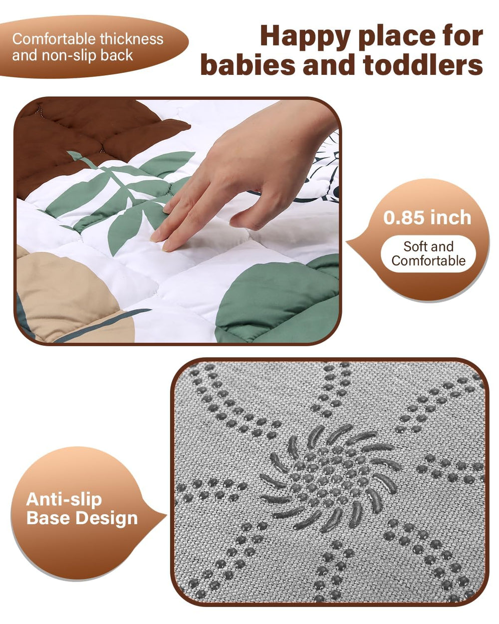 QUAFRET play mat supports playpen compatibility for versatile setups.