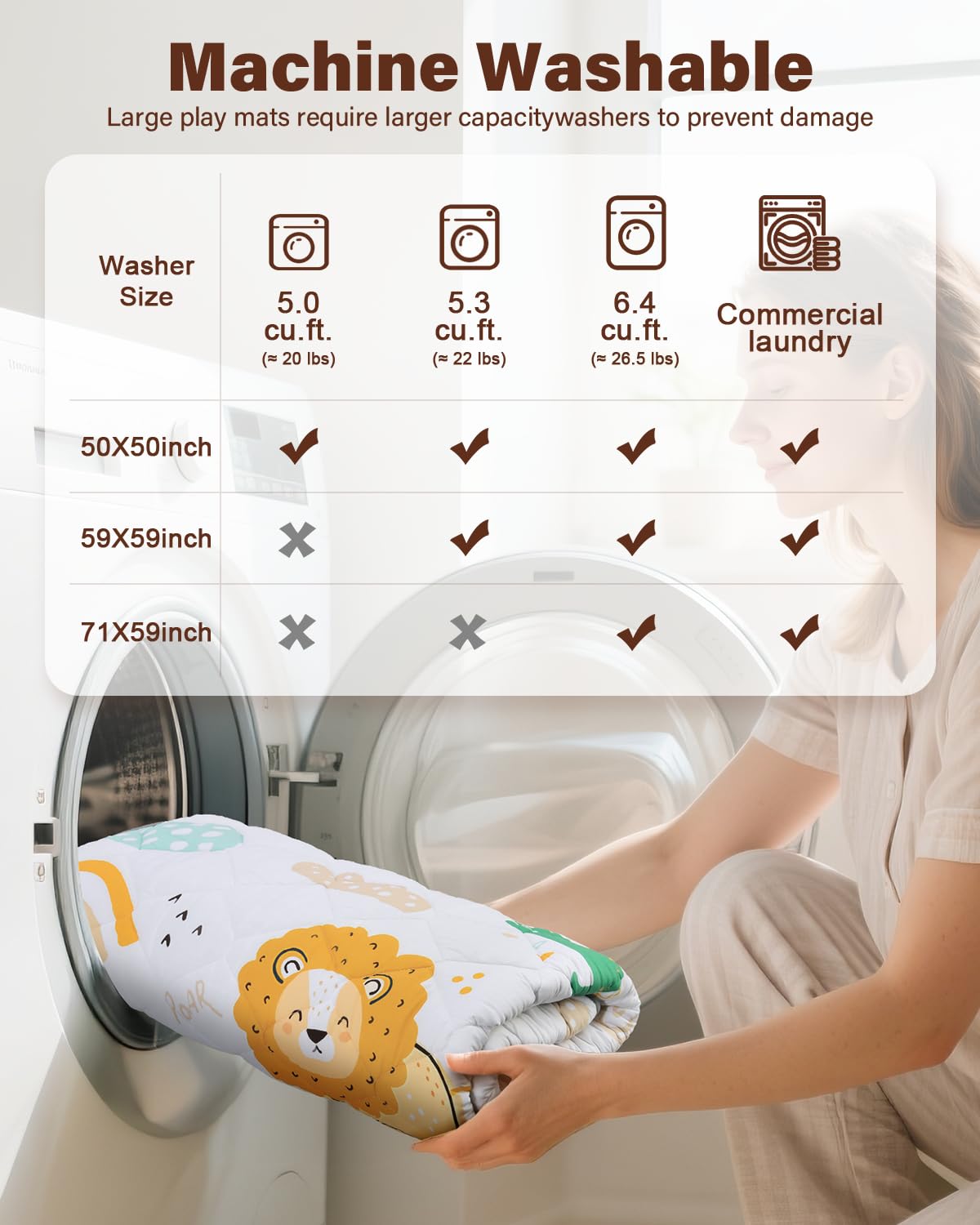 QUAFRET safety tested mat offers protected spaces for baby exploration.