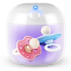 Qualirey pacifier disinfection box quickly sanitizes pacifiers.