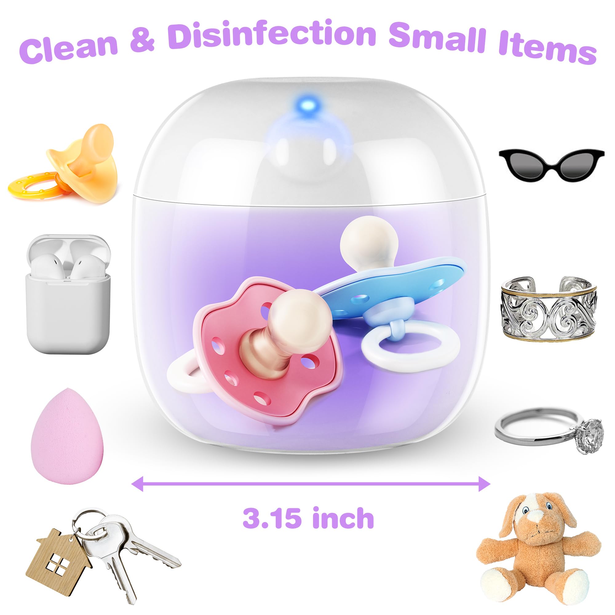 Qualirey small-item disinfection covers teethers, nipples, rings, and more.