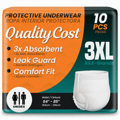 QualityCost XXXL Pull-Up Diapers pack for extended protection.