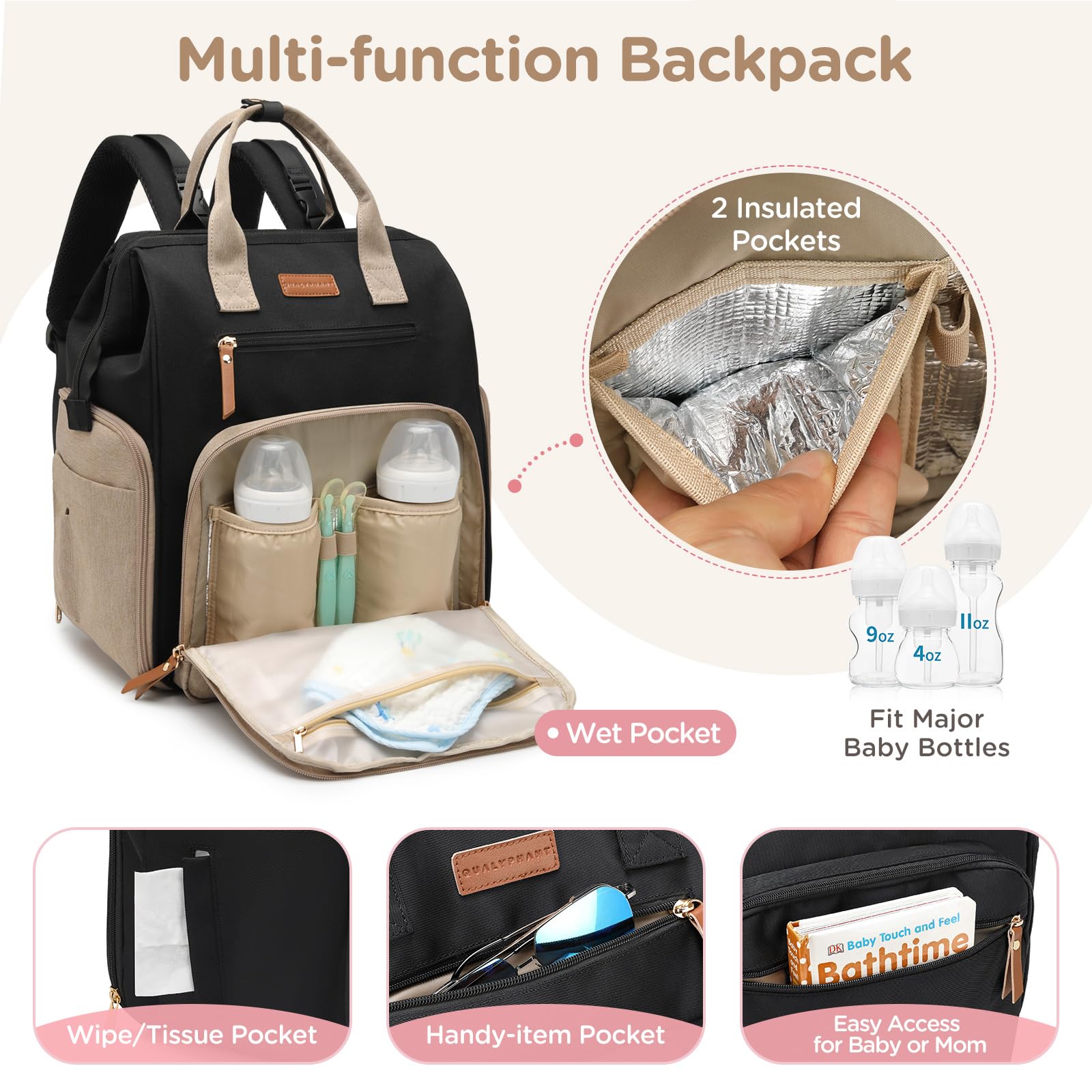 Qualyphant ergonomic shoulder straps ensure comfortable all-day wear
