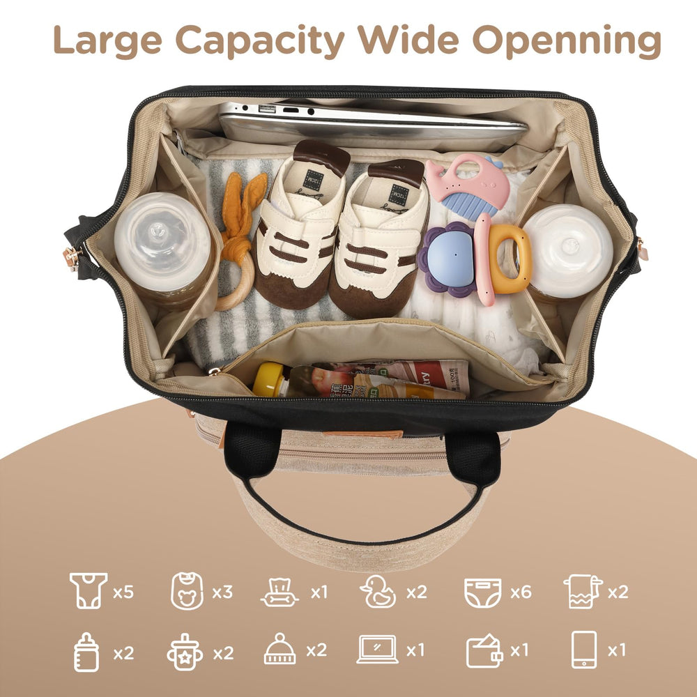 Qualyphant backpack with stroller straps and luggage sleeve for travel