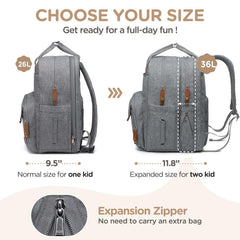 Qualyphant dual-compartment design keeps items organized for each child