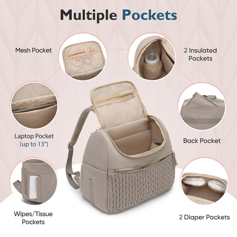 Qualyphant bag with dedicated 13-inch laptop sleeve for work and pumping gear.