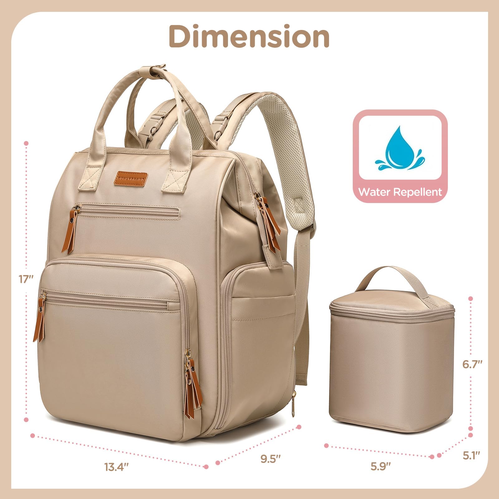 Qualyphant breathable back panel and ergonomic straps for comfortable all-day wear.