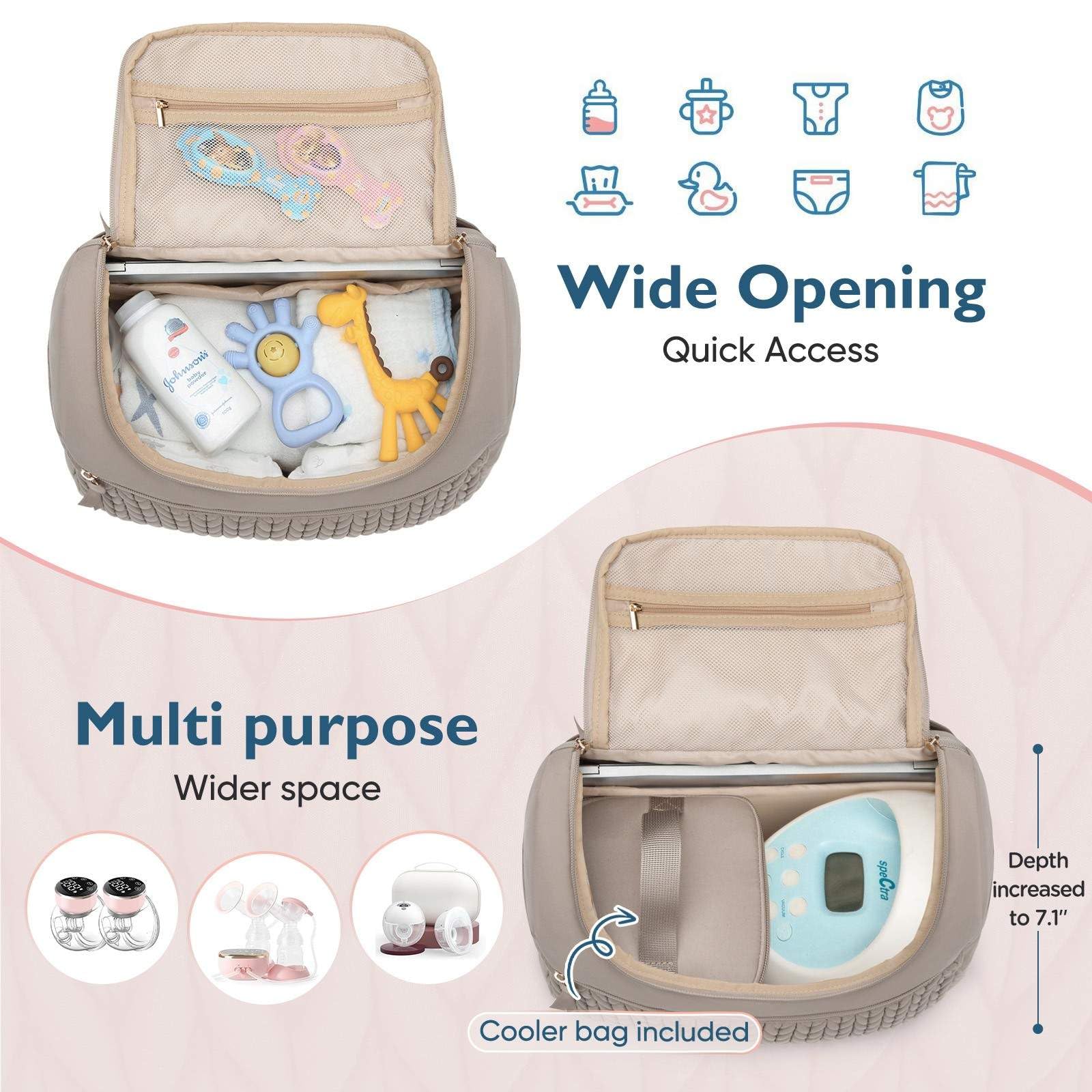 Qualyphant insulated cooler keeps milk and snacks cool on the move.