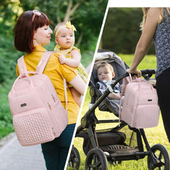 Qualyphant diaper backpack features a 180-degree opening for easy access.