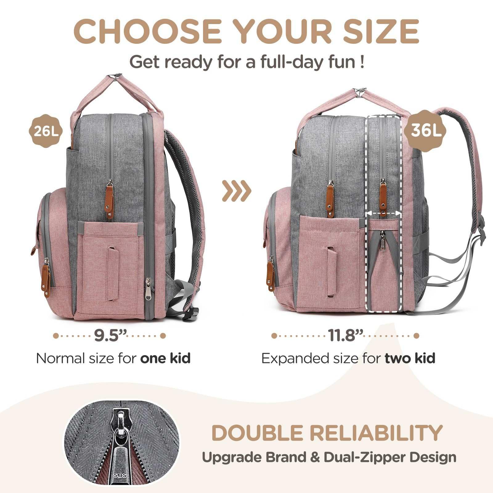 Qualyphant dual-compartment design keeps items organized for two kids