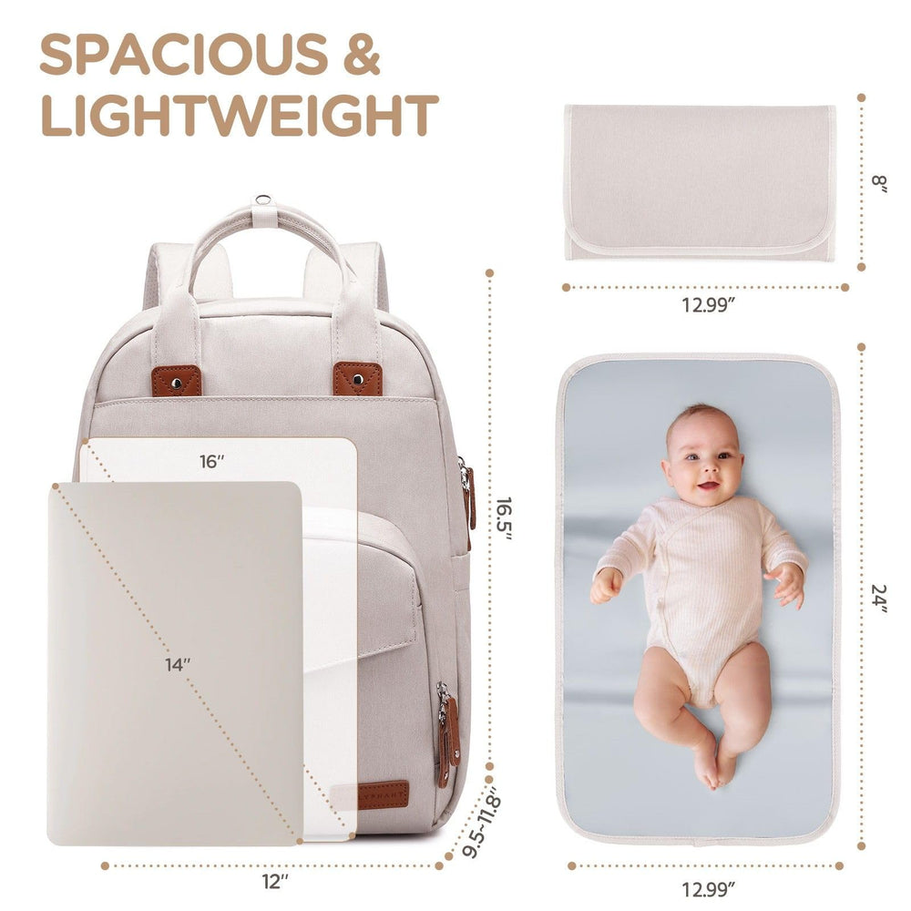 Qualyphant changing pad included offers on-the-go diaper changes.