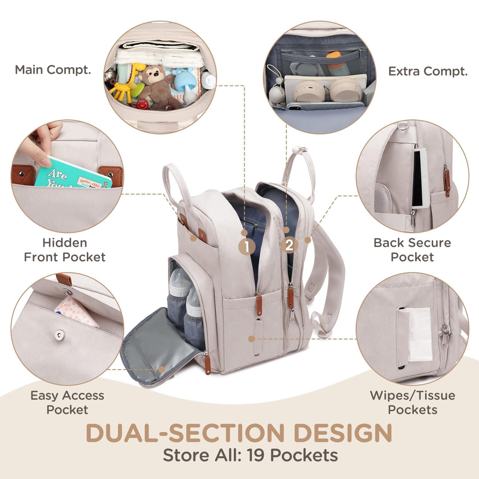Qualyphant bag uses water-repellent Oxford fabric for easy cleaning and long-lasting use.