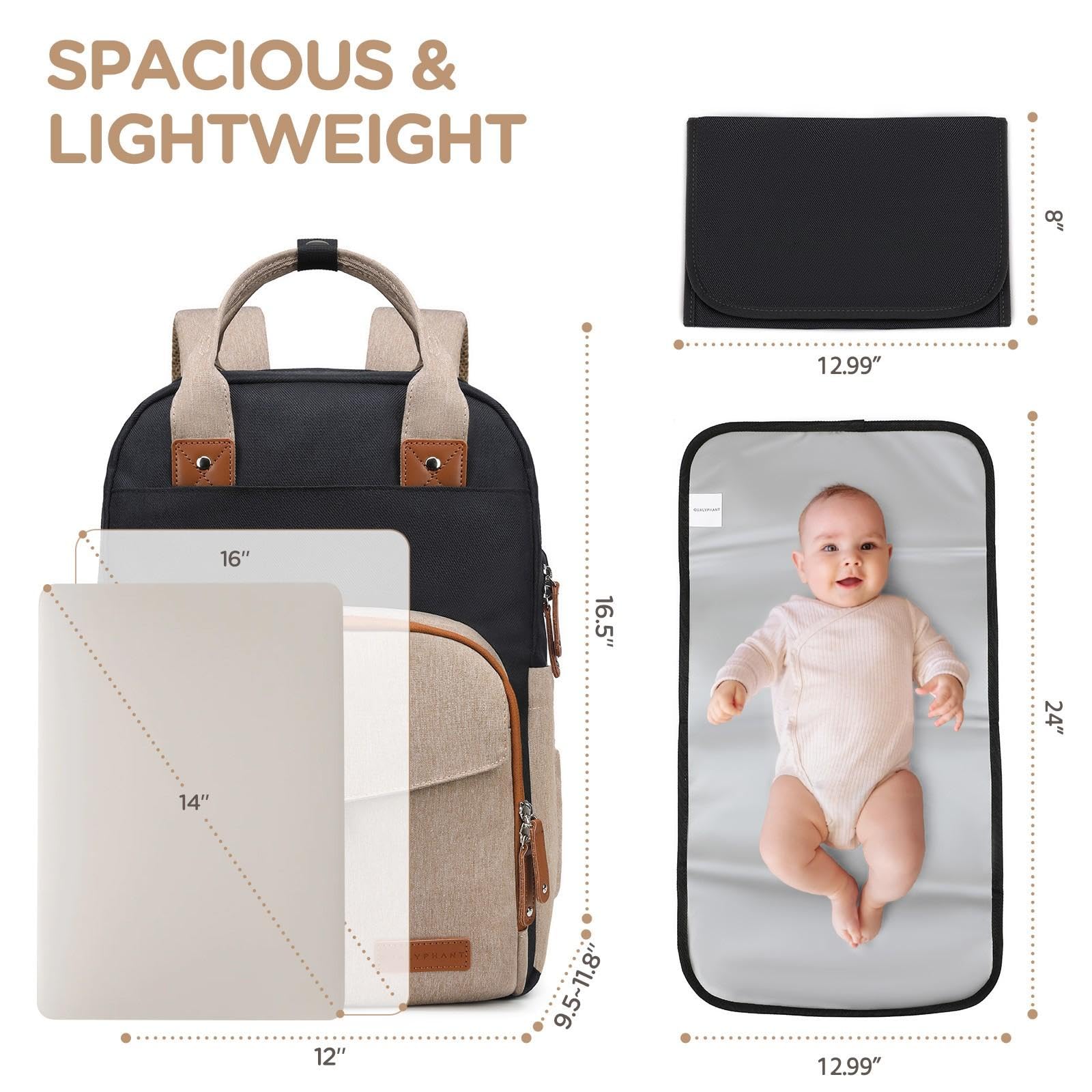 16-inch laptop sleeve supports on-the-go work with baby gear.