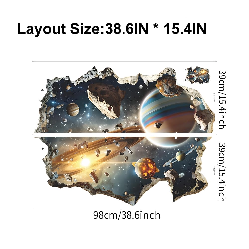 Quanhaigou 3D galaxy wall detail adds depth with realistic layering on any wall.