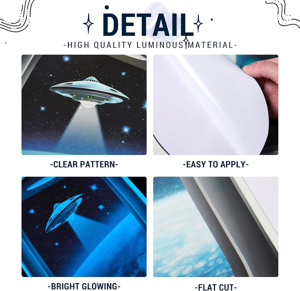 Quanhaigou glow rocket decal enhances bedtime storytelling ambiance