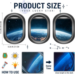 Quanhaigou Meteors glow decal adds dynamic motion to walls and windows.