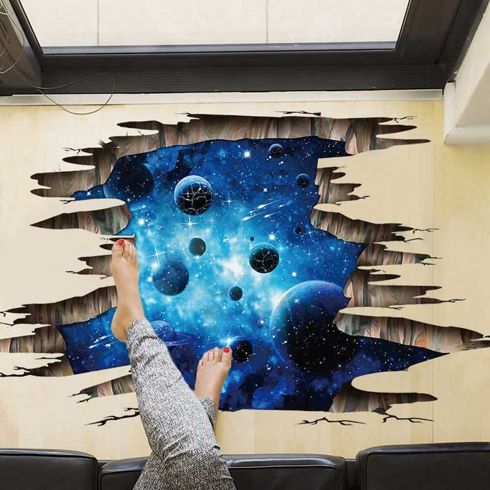 Quanhaigou pre-cut peel-and-stick wall sticker, easy to apply anywhere.
