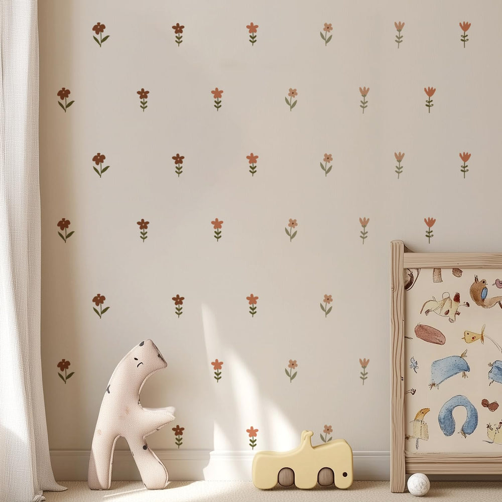 Flowers pattern detail by QUCHENG Boho wall stickers for nursery charm