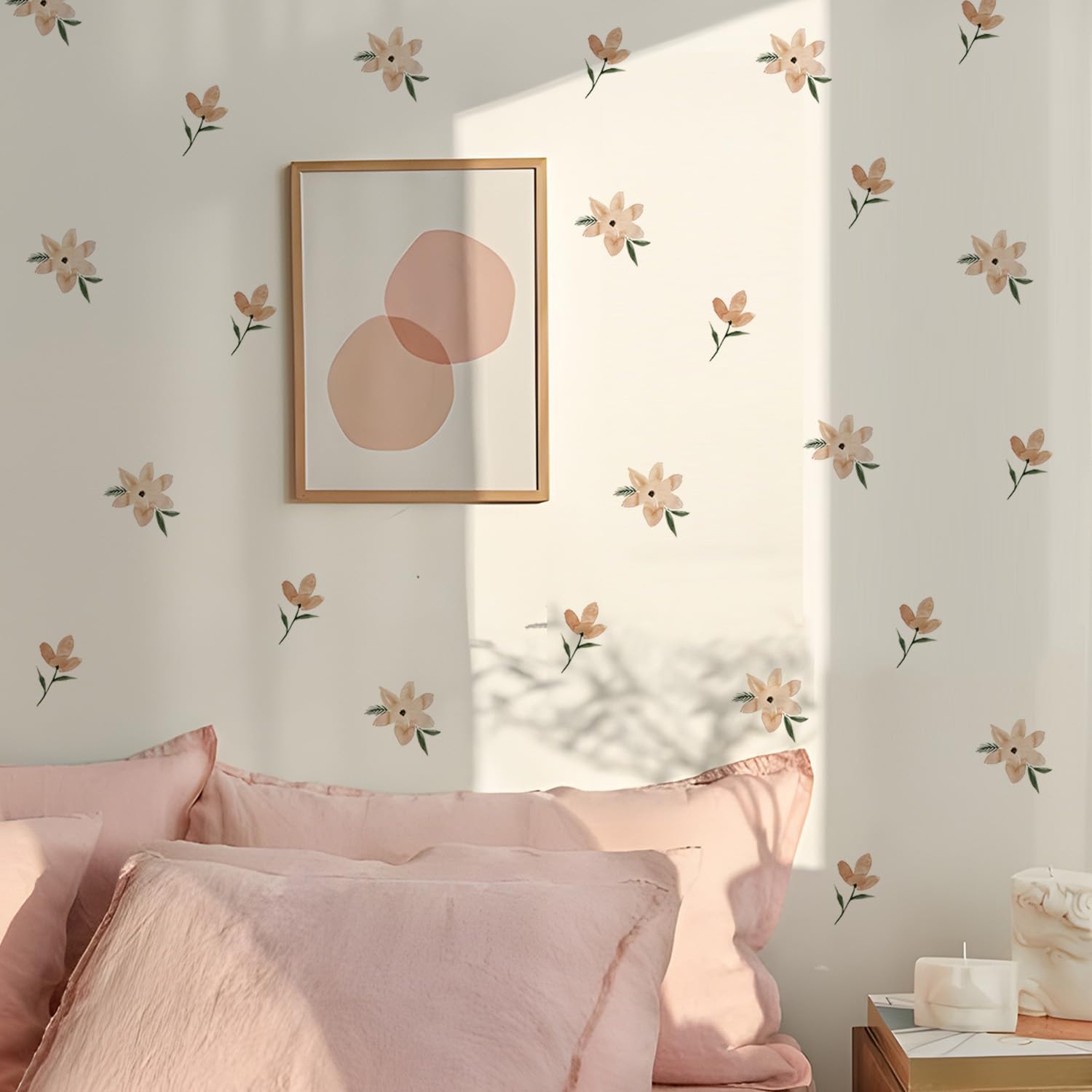 QUCHENG Boho watercolor nursery mushroom sticker enhances playful decor on walls
