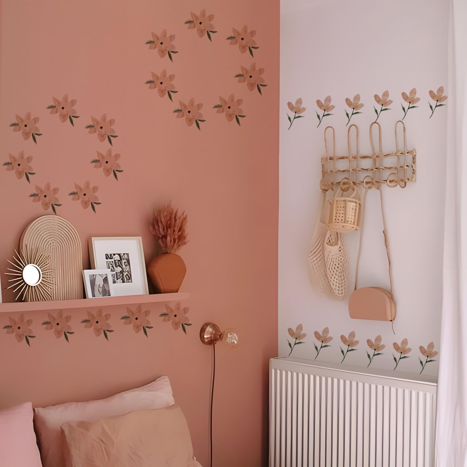 QUCHENG Boho watercolor nursery sea animals sticker creates coastal charm