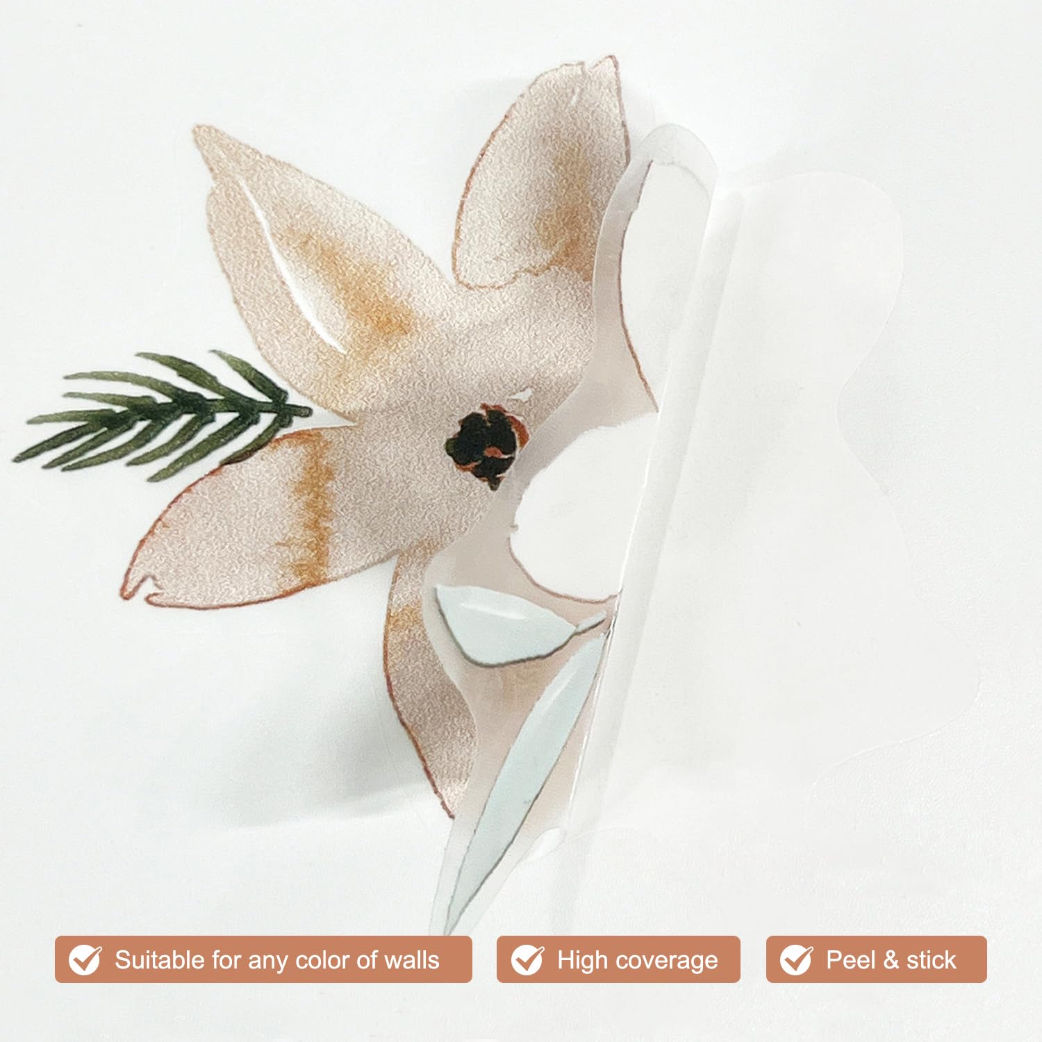 QUCHENG Boho watercolor nursery wildlife sticker brings soft color accents