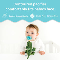 Detachable pacifier on Queebi PaciBuddy enables quick cleaning and refresh.