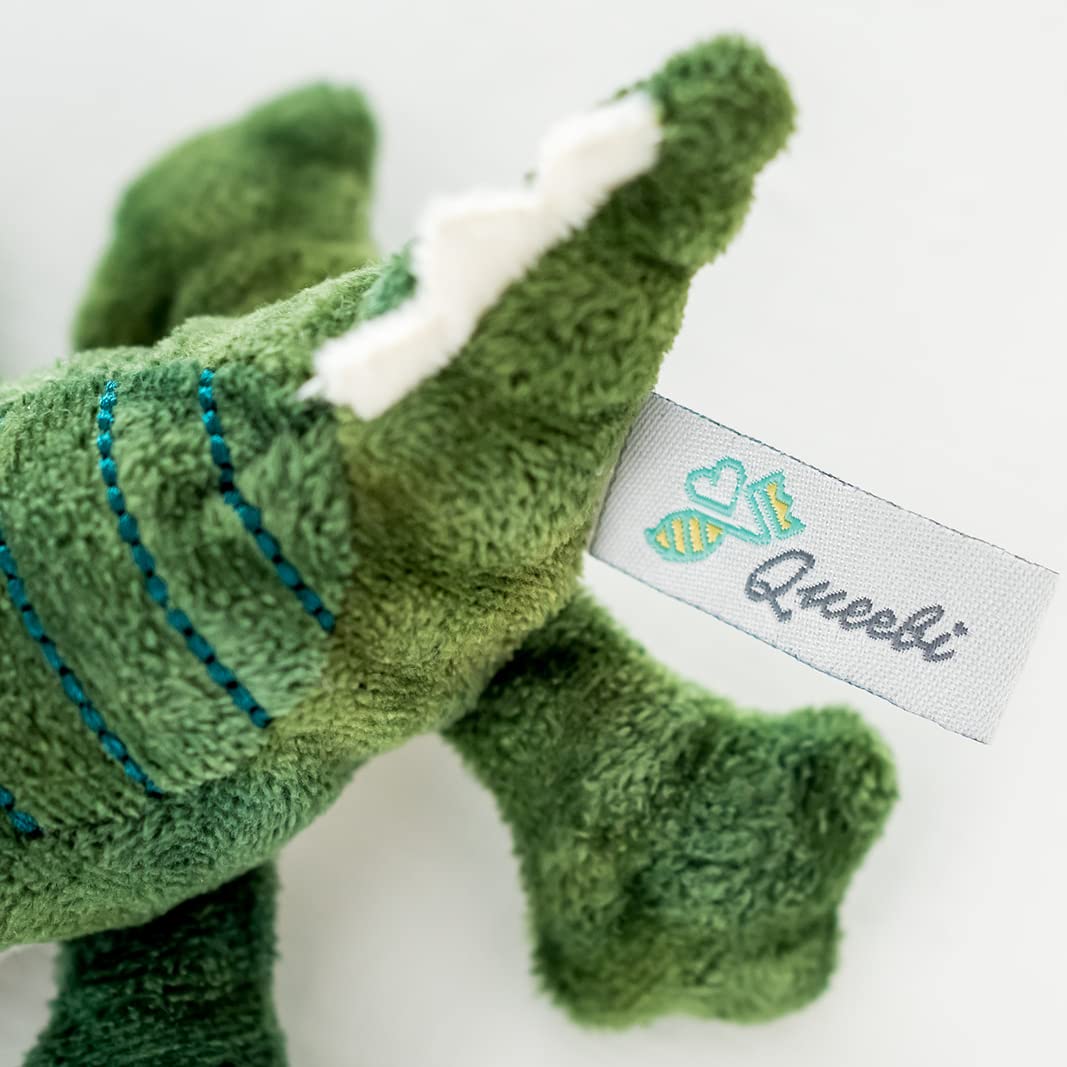 Queebi PaciBuddy includes dishwasher-safe pacifier for hygienic on-the-go use.