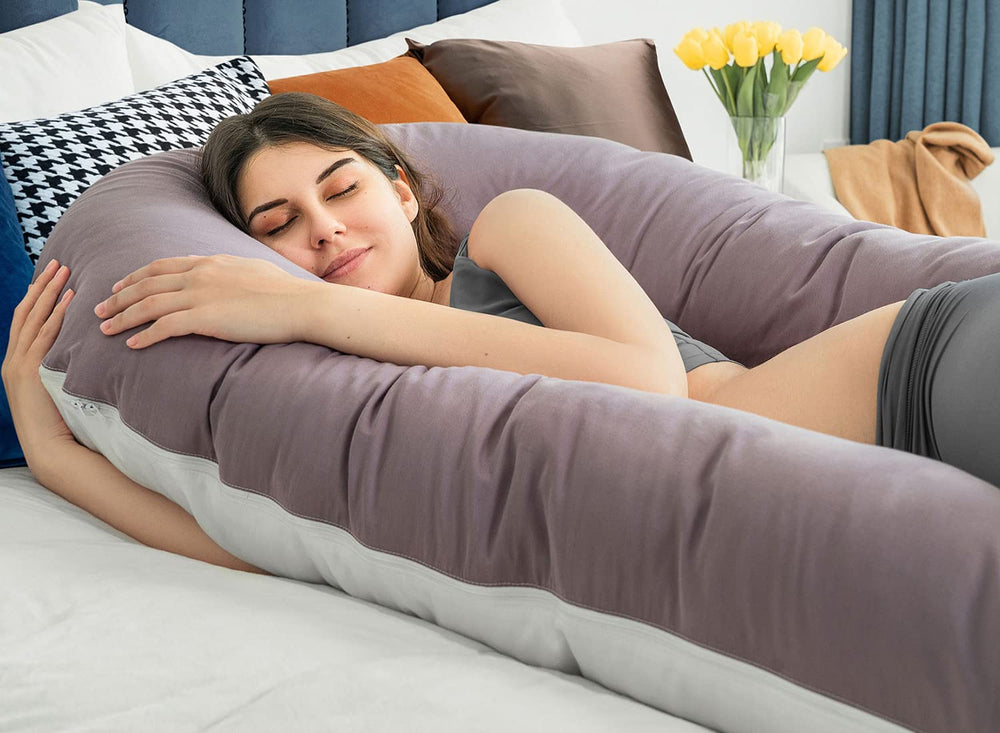 Queen Rose cooling sateen cover in purple and white for comfort.