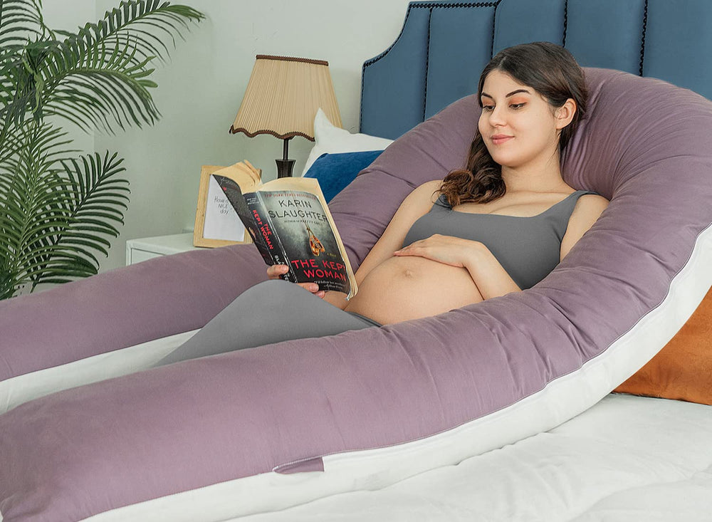 Queen Rose versatile pillow for reading, nursing, and relaxation in bed.