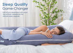 QUEEN ROSE pillow offers side sleep position with wrapped leg support.