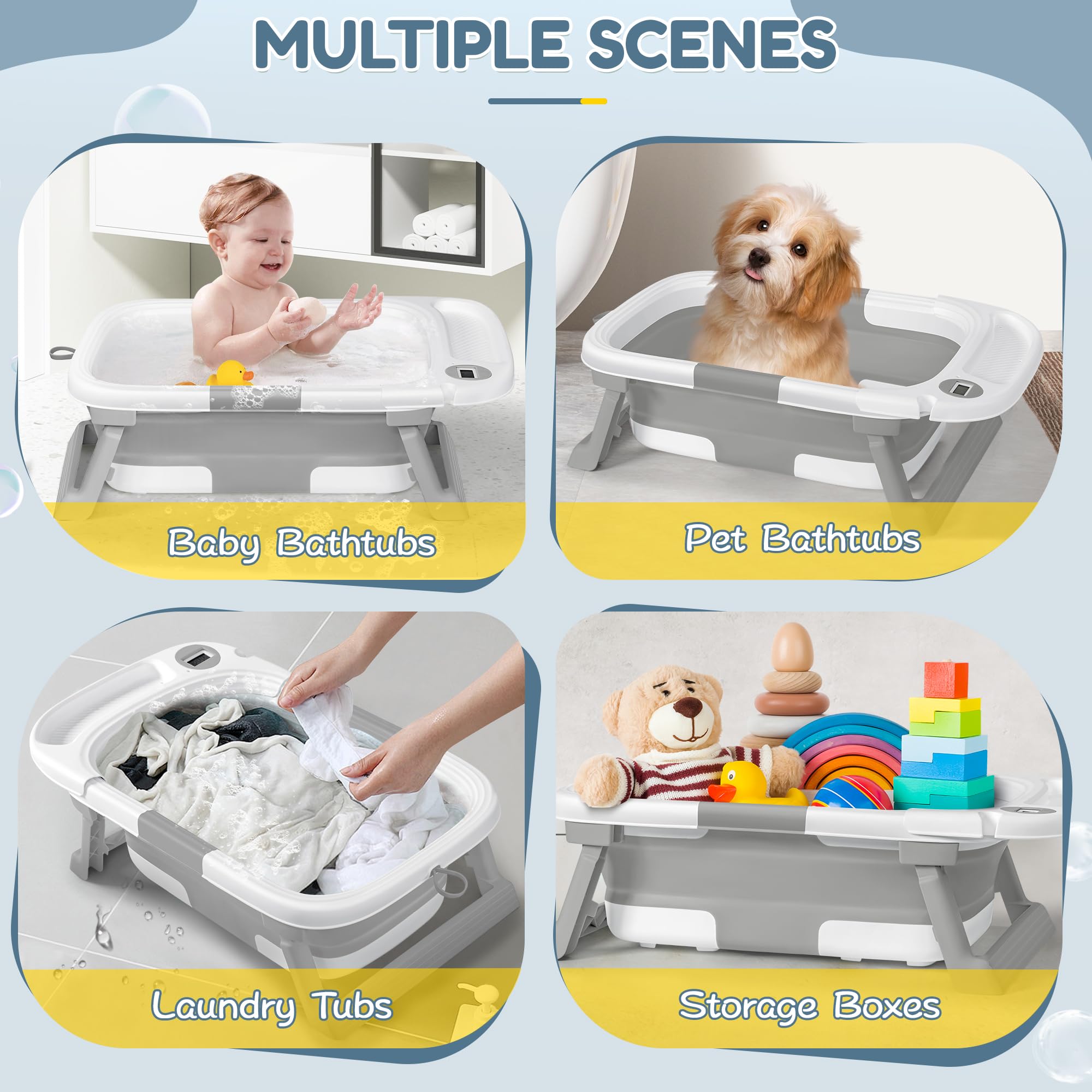 QueenFul detachable cushion cradles head and spine for comfy baths.