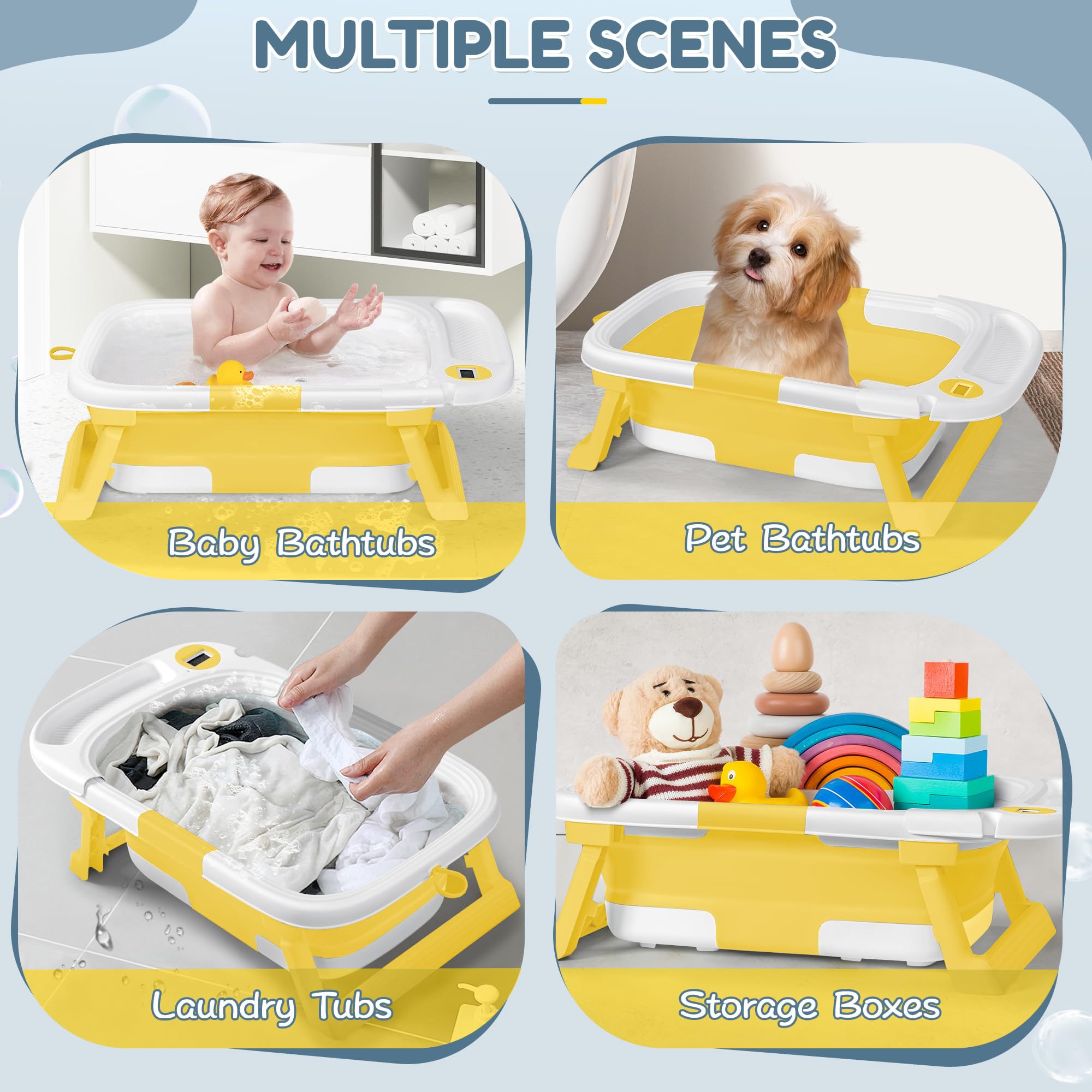 QueenFul tub with detachable soft cushion supports head and neck.
