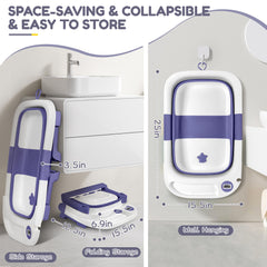 QueenFul collapsible tub folded flat for easy storage at home or travel.