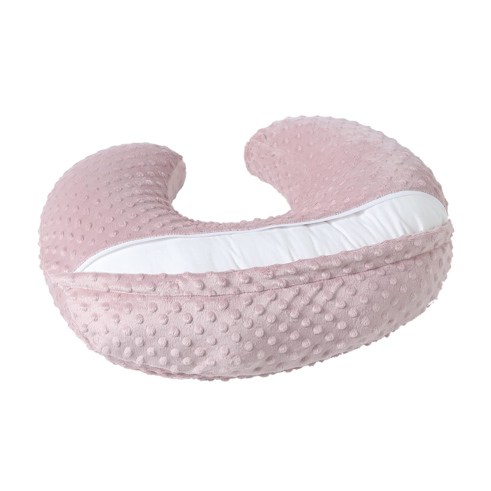 Queness Baby nurse pillow with easy-clean cover and zipper for quick changes.