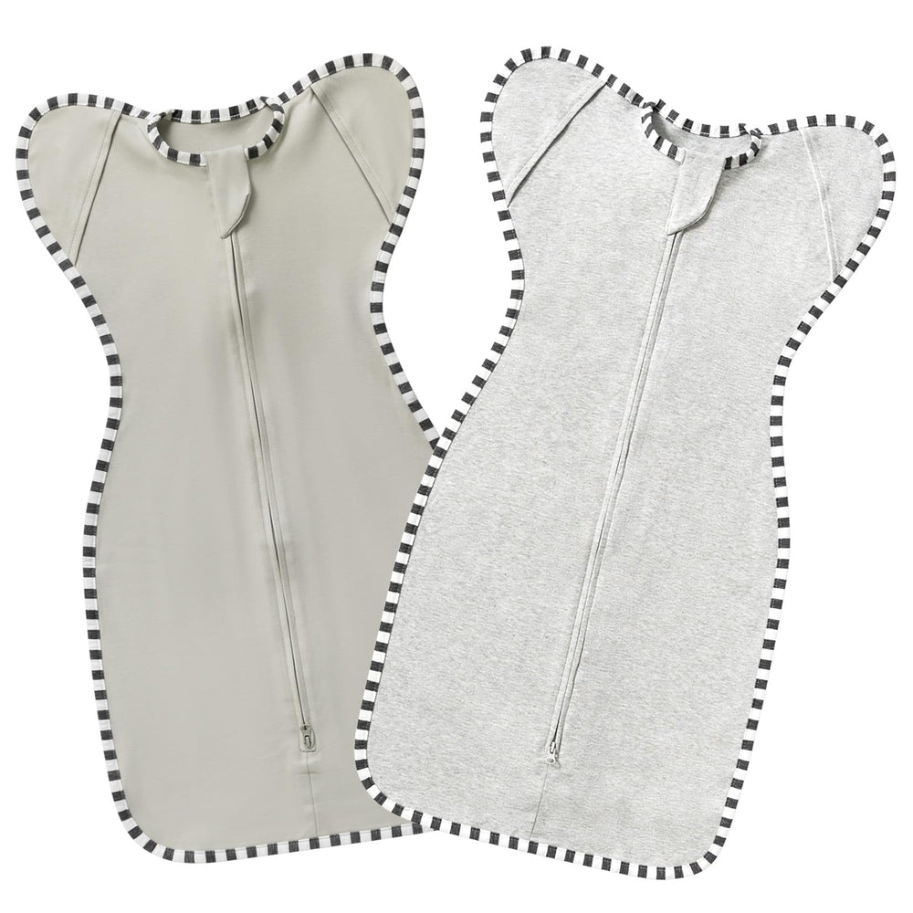 QUENESS BABY transitional swaddle arms-up design promotes self-soothing sleep.