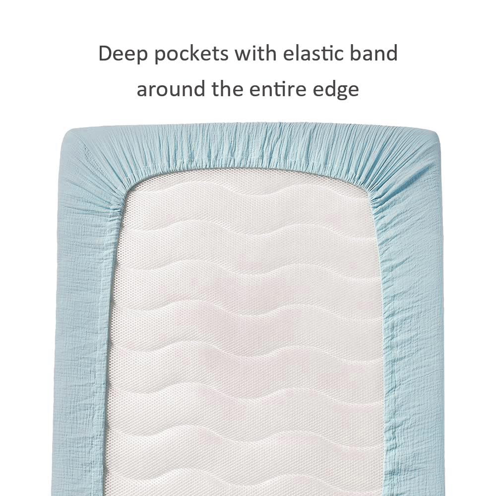 QUENESS breathable baby sheet promotes airflow for cooler rests