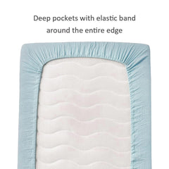 QUENESS breathable baby sheet promotes airflow for cooler rests