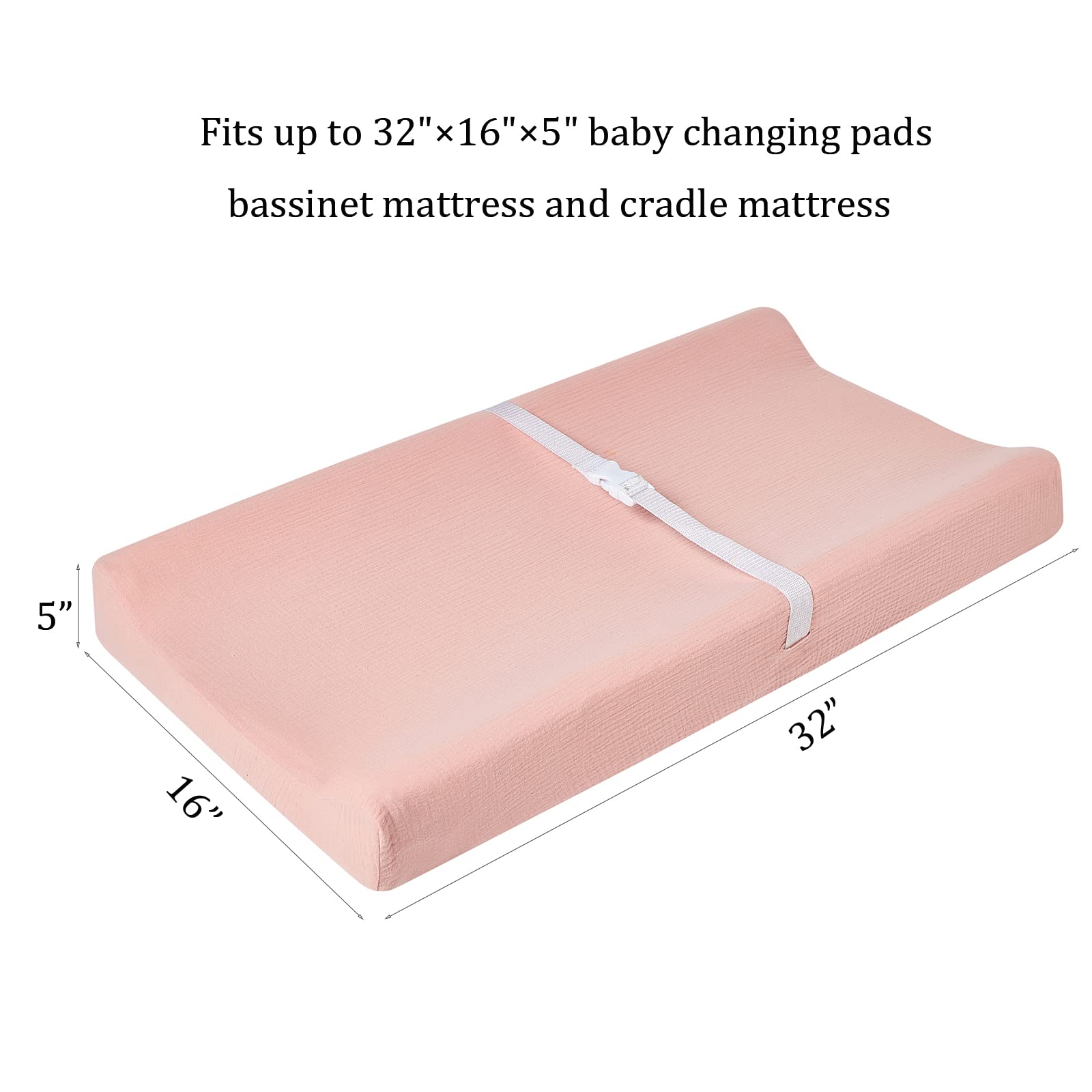 QUENESS changing pad cover with universal fit for secure, versatile use