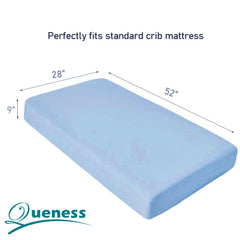 QUENESS Muslin crib sheet with soft touch for gentle daily use.
