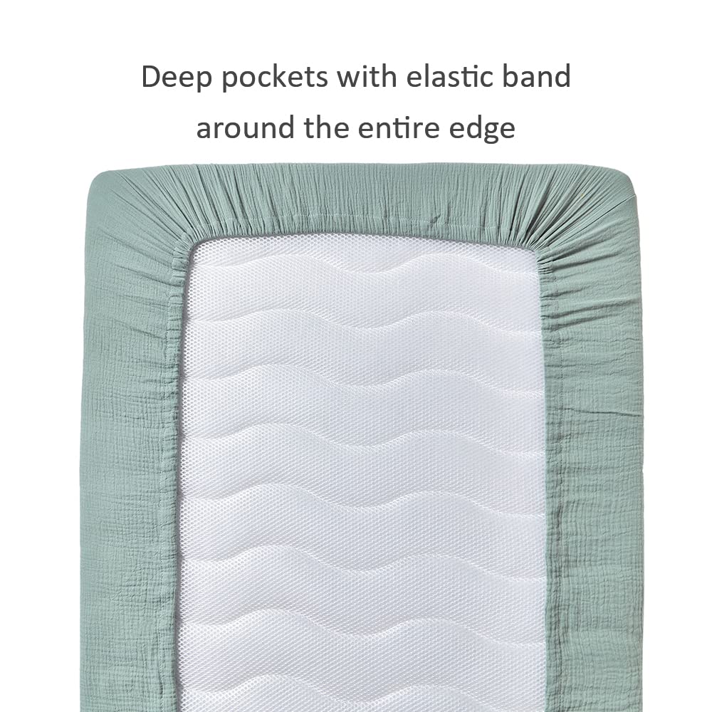 QUENESS 28in x 52in crib sheet fits standard cribs and toddler mattresses