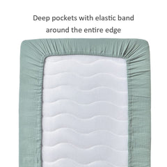 QUENESS 28in x 52in crib sheet fits standard cribs and toddler mattresses