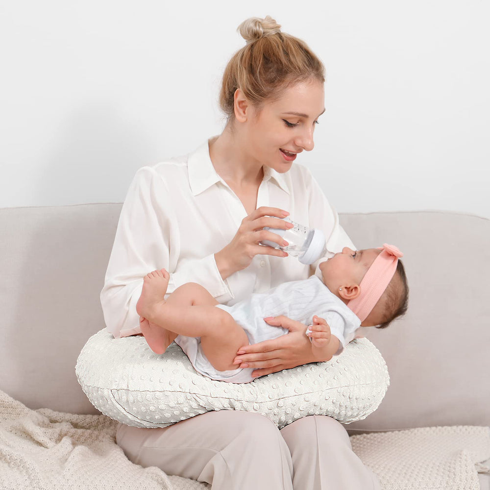QUENESS nursing pillow baby dimples support for comfortable feeding