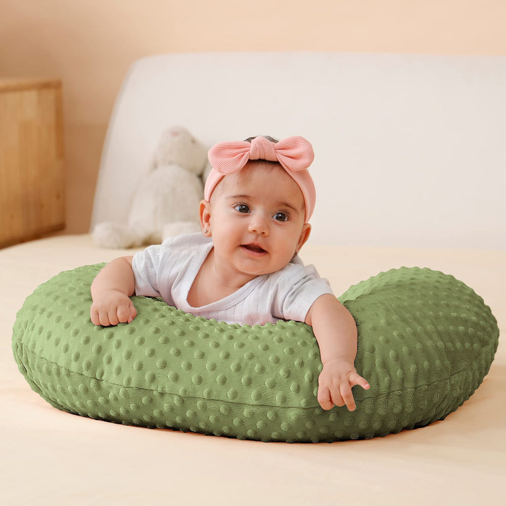 Machine-washable pillow cleans quickly for busy parents