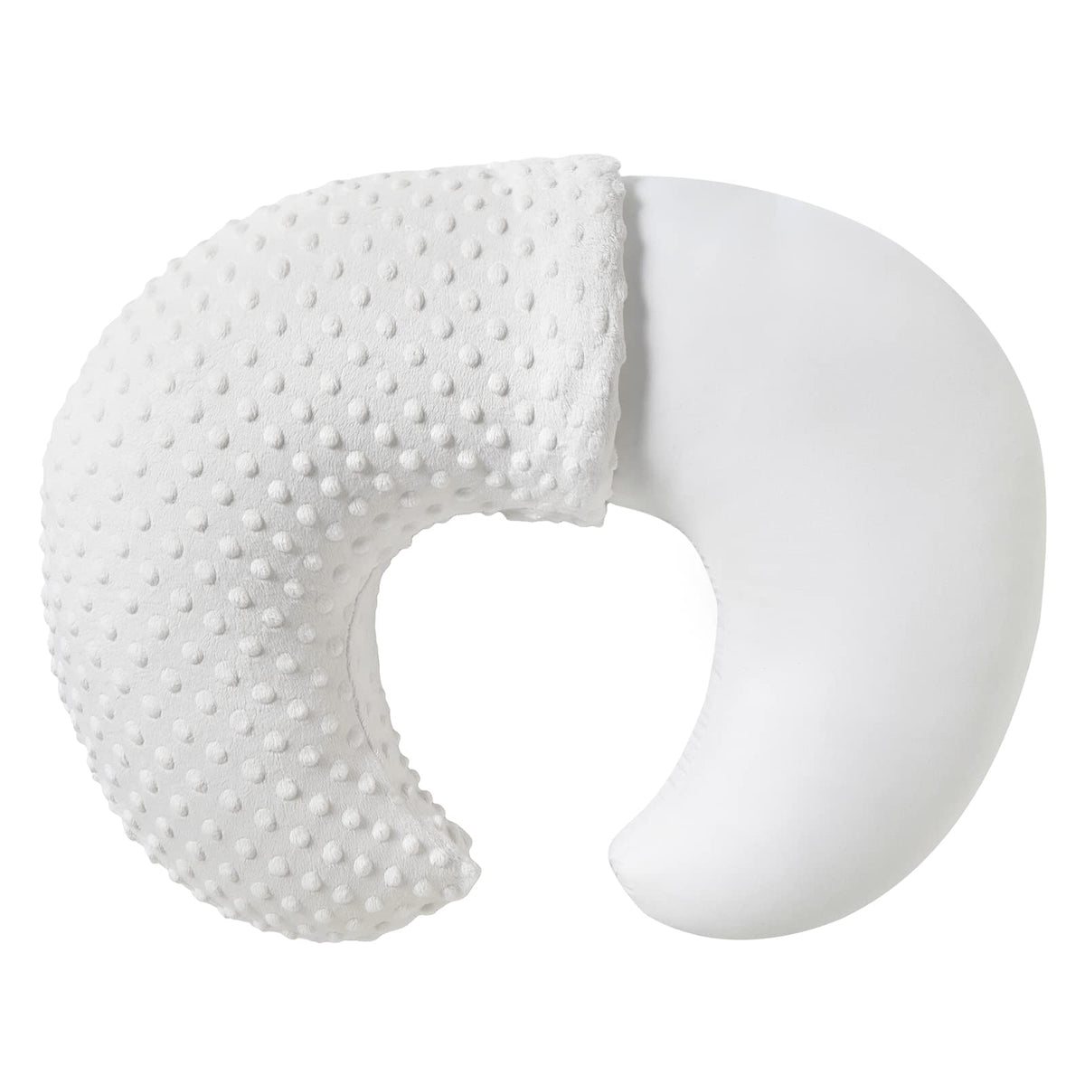 QUENESS nursing pillow front view shows ergonomic support for feeding
