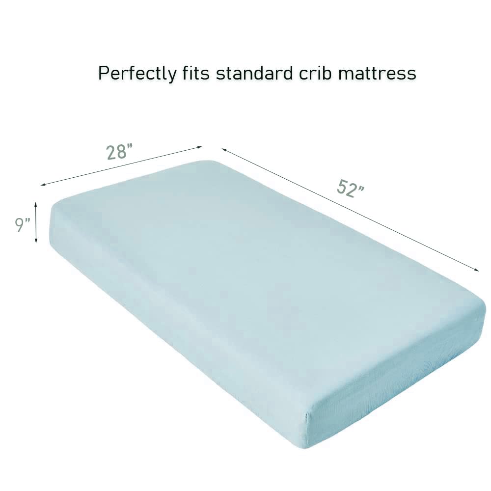 QUENESS soft muslin cotton baby sheet provides all-season breathability
